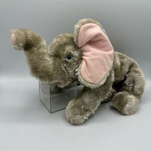 Vintage Ty Classic Teensy Elephant Plush Floppy Gray Animal 2002 15" Oakbrook IL